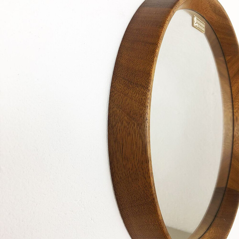 Vintage oak and glass mirror, Germany 1960