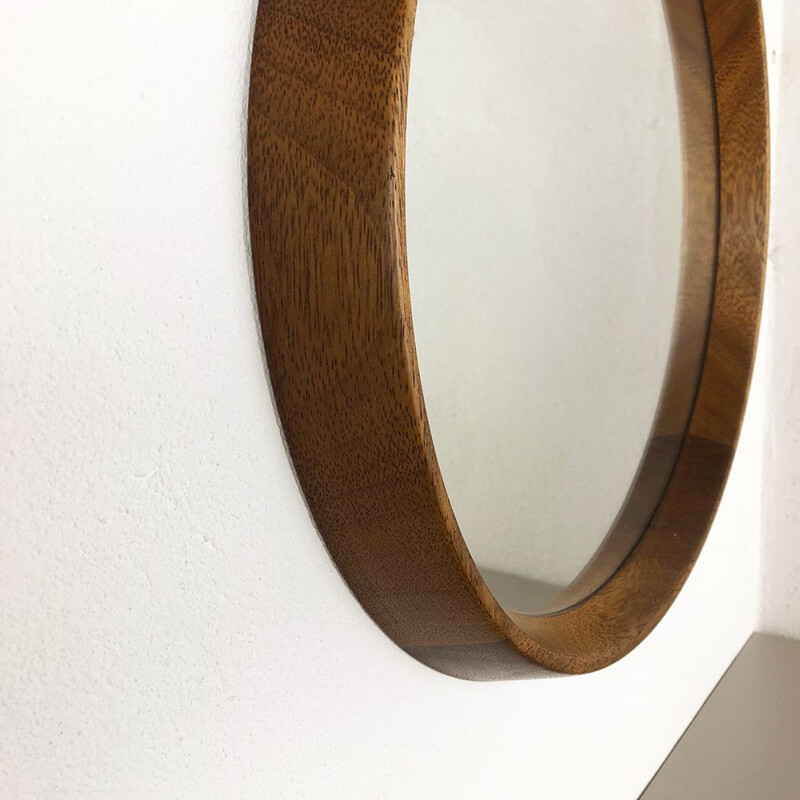 Vintage oak and glass mirror, Germany 1960