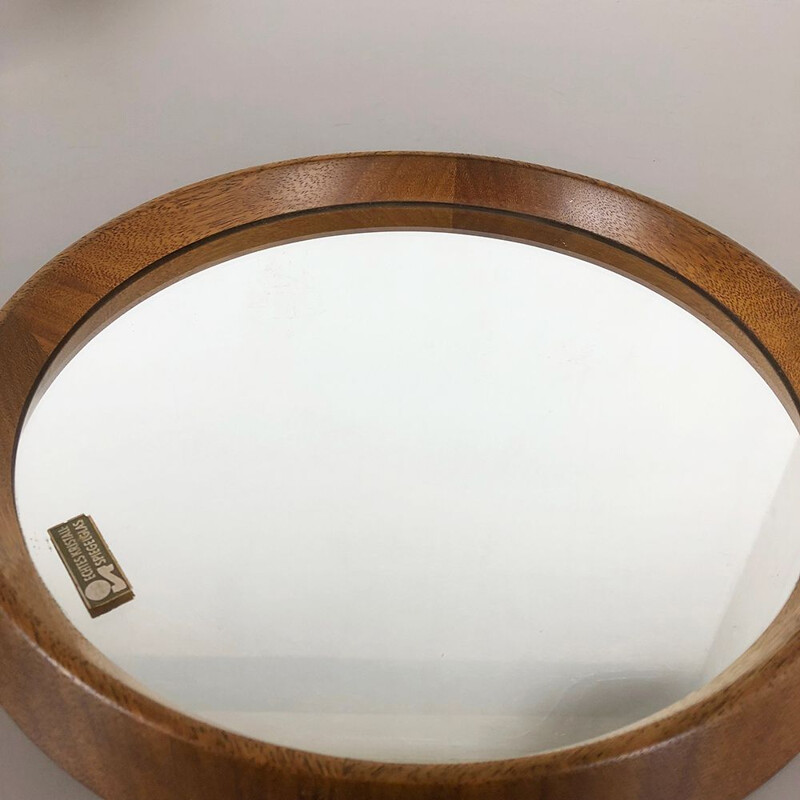 Vintage oak and glass mirror, Germany 1960