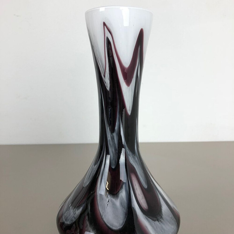 Vase vintage italien par Opaline Florence en opaline multicolore