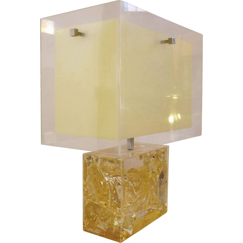 Vintage lamp in resin by Pierre Giraudon