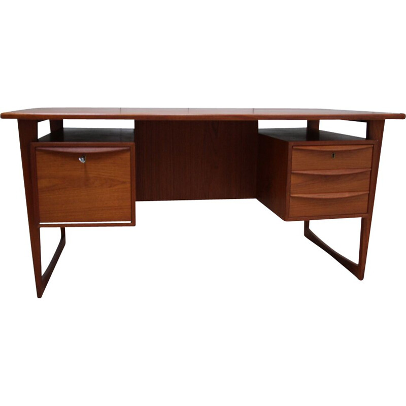 Vintage Scandinavian desk in teak