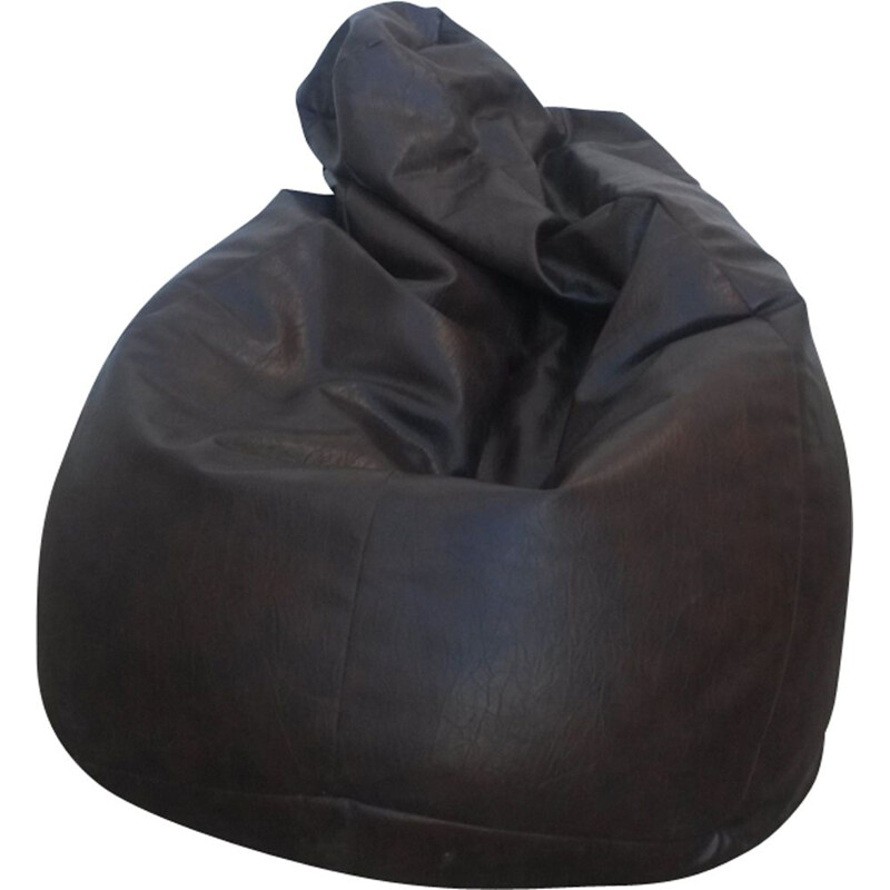 Vintage pouf "Sacco" in leatherette by Zanotta