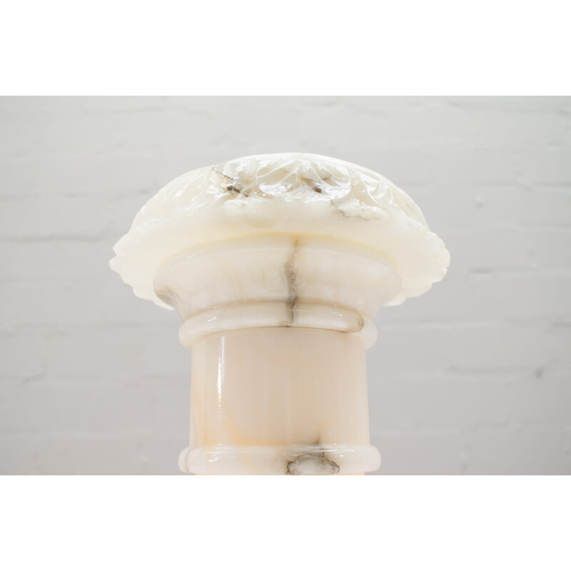 Vintage Italian marble column floor lamp