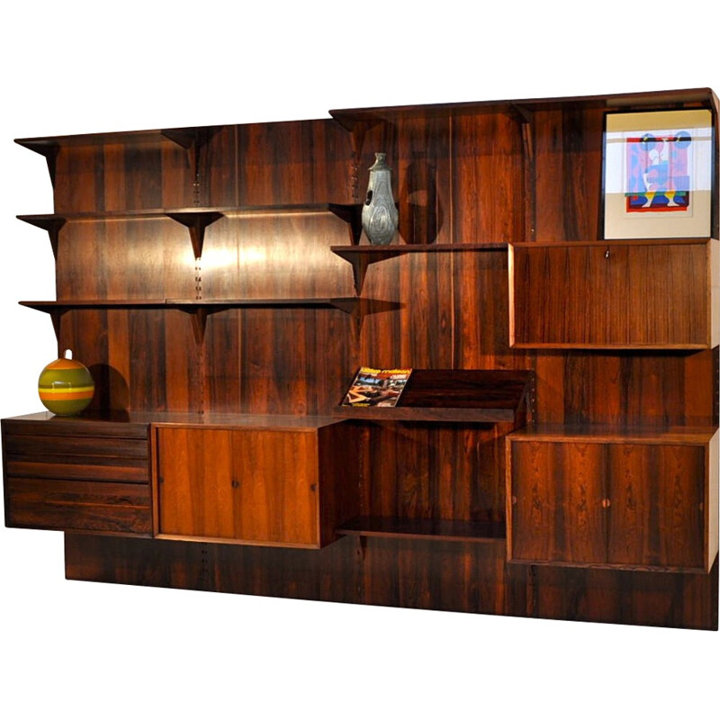 Modular bookcase in rosewood, Poul CADOVIUS - 1950s
