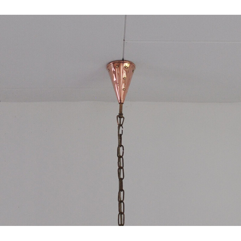 Vintage cone shaped handmade copperhanging lamp