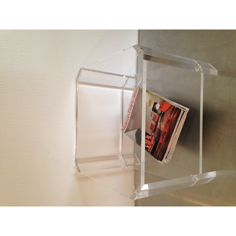 Vintage coffee table in plexiglass by David Lange
