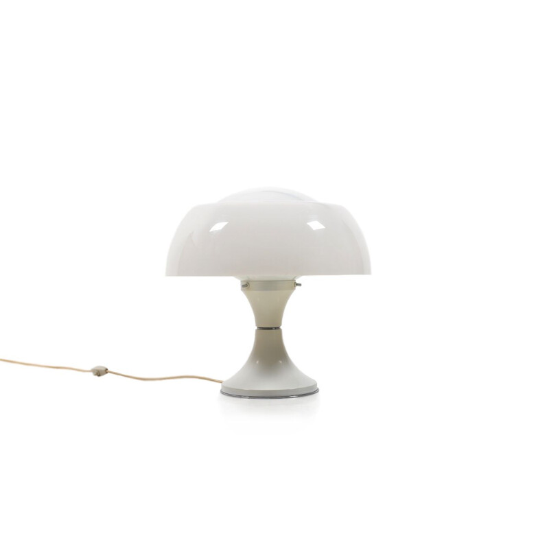 Lampe blanche vintage par Gaetano Sciolari pour Ecolight