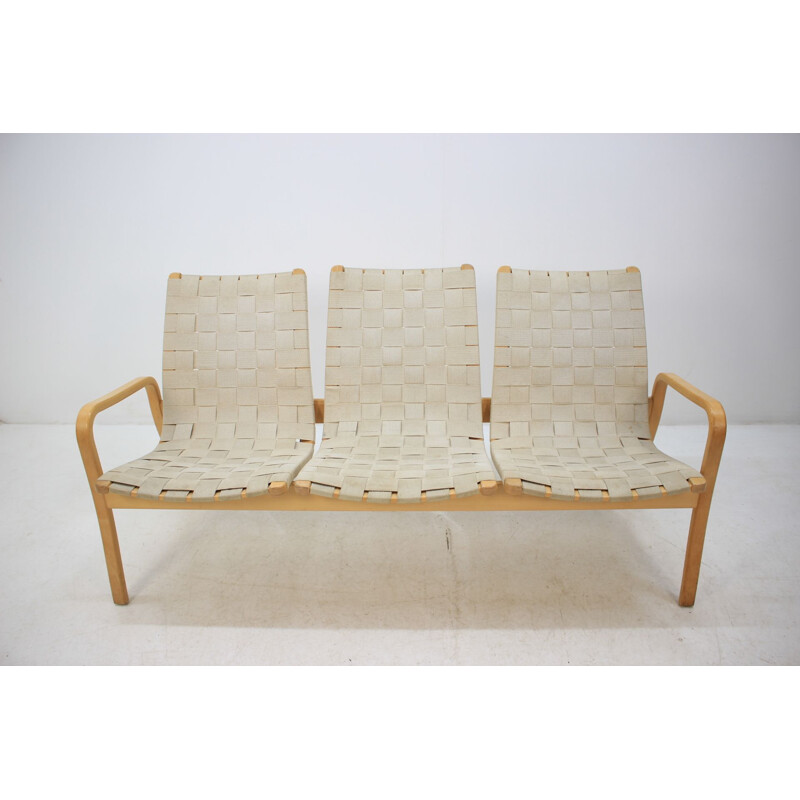 Pair of vintage 3 seater sofas, Sweden 1980