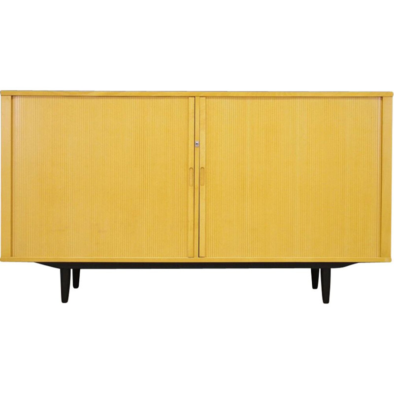 Enfilade vintage jaune en frêne design scandinave 1960