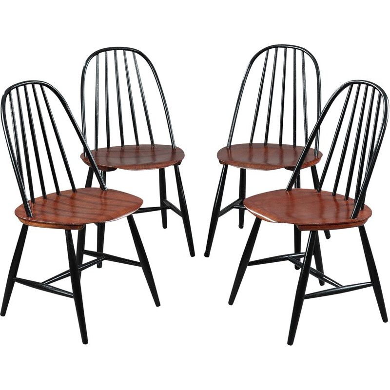 Suite de 4 chaises vintage pour Haga Fors en teck 1950