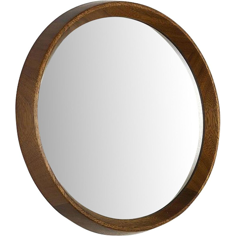 Vintage oak and glass mirror, Germany 1960