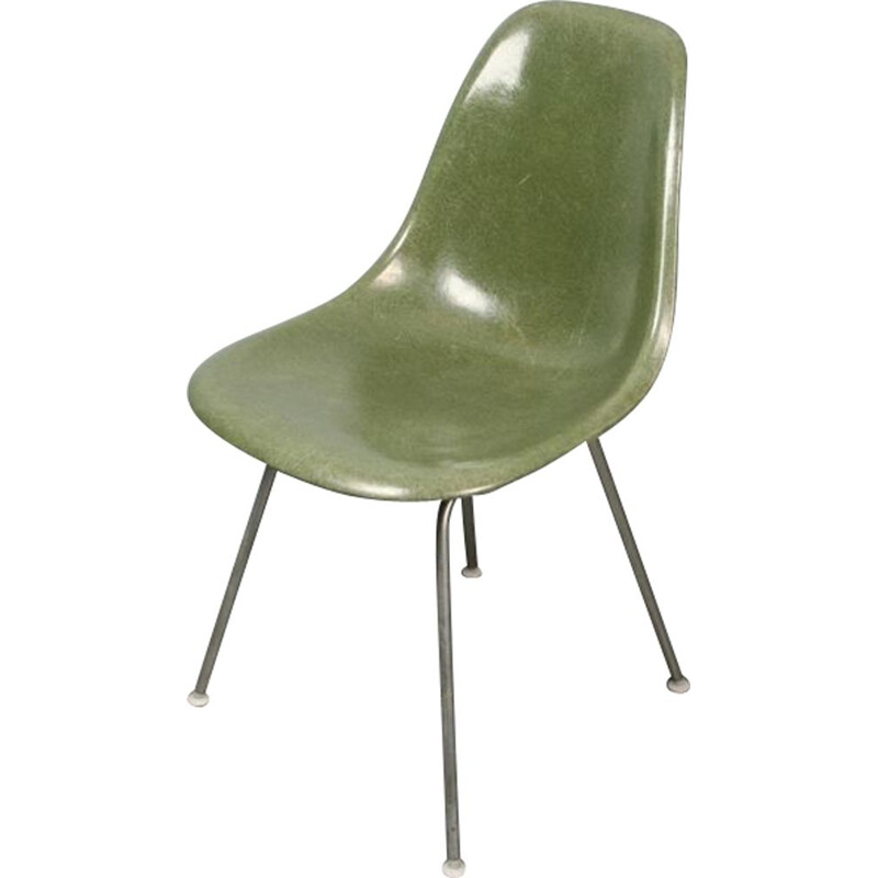 Vintage chair dsx green forest by Eames Herman Miller fiberglass