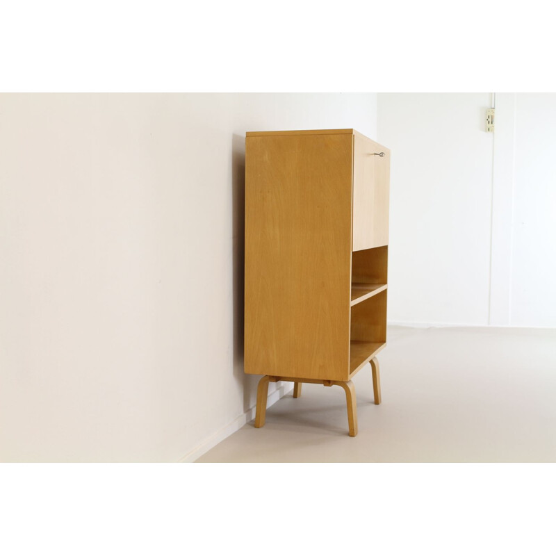 Vintage small cabinet with desk flap by W. Lutjens
