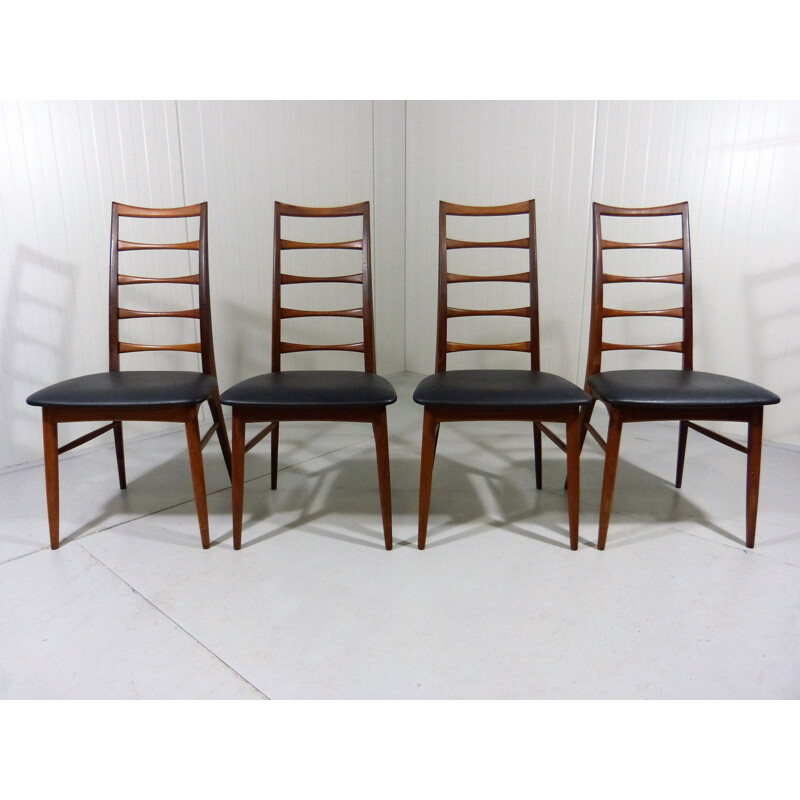 Ensemble de 4 chaises vintage modèle Lis par Niels Koefoed, Danemark