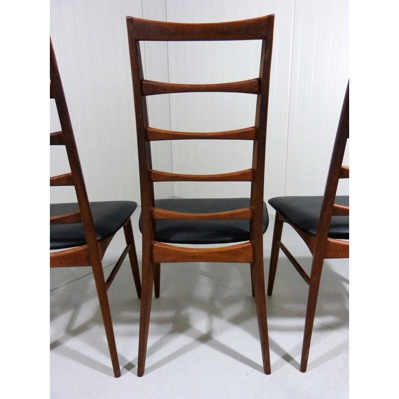 Set of 4 chairs vintage model Lily by Niels Koefoed Denmark