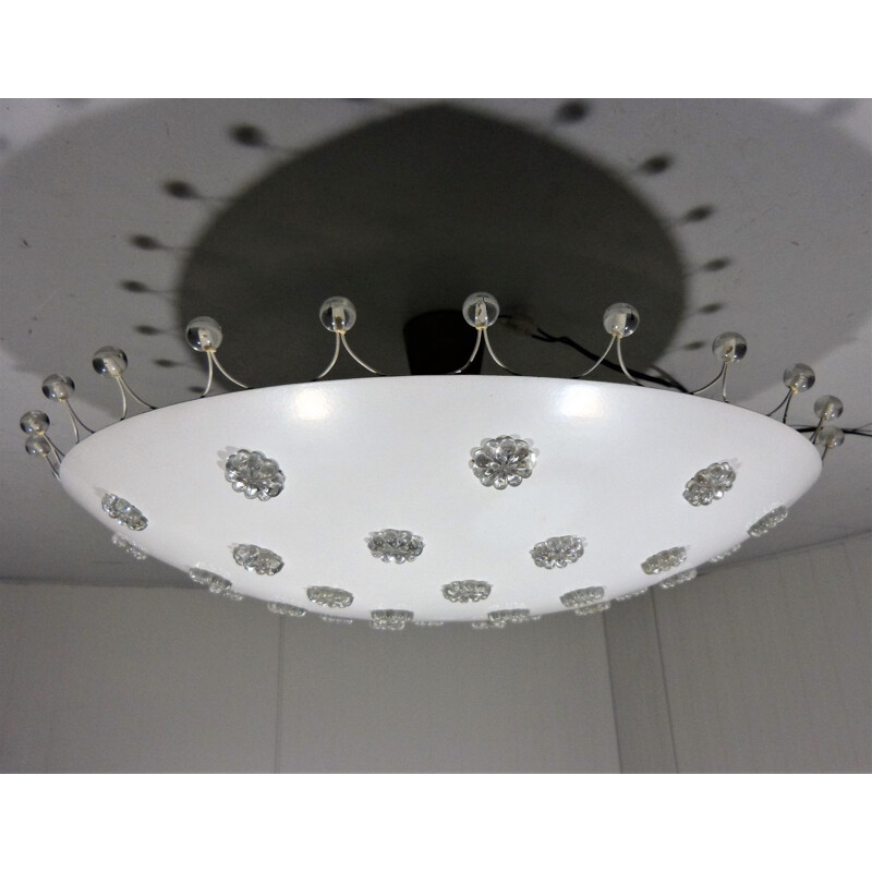 Vintage iron ceiling lamp, by Emil Stejnar, Austria