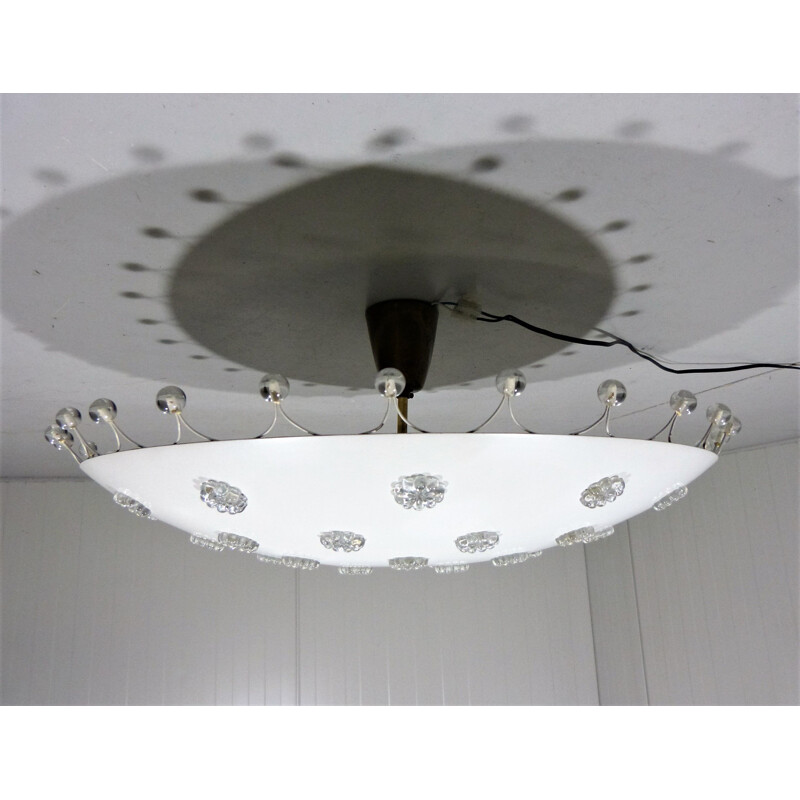 Vintage iron ceiling lamp, by Emil Stejnar, Austria