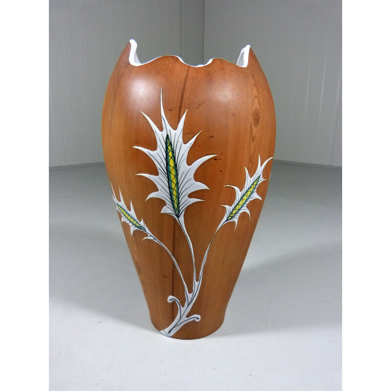 Vintage Vase botanischer Stil von Fiamnia Italien