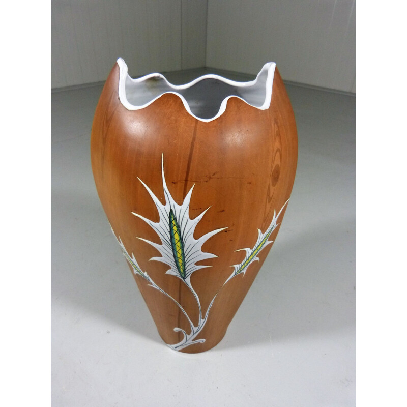 Vintage Vase botanical style of Fiamnia Italy