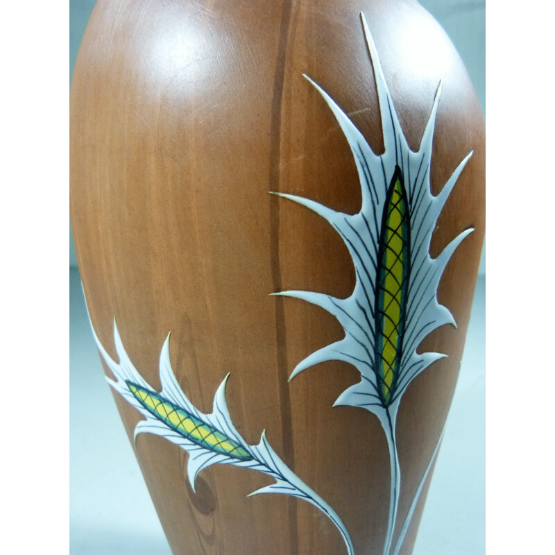 Vintage Vase botanischer Stil von Fiamnia Italien