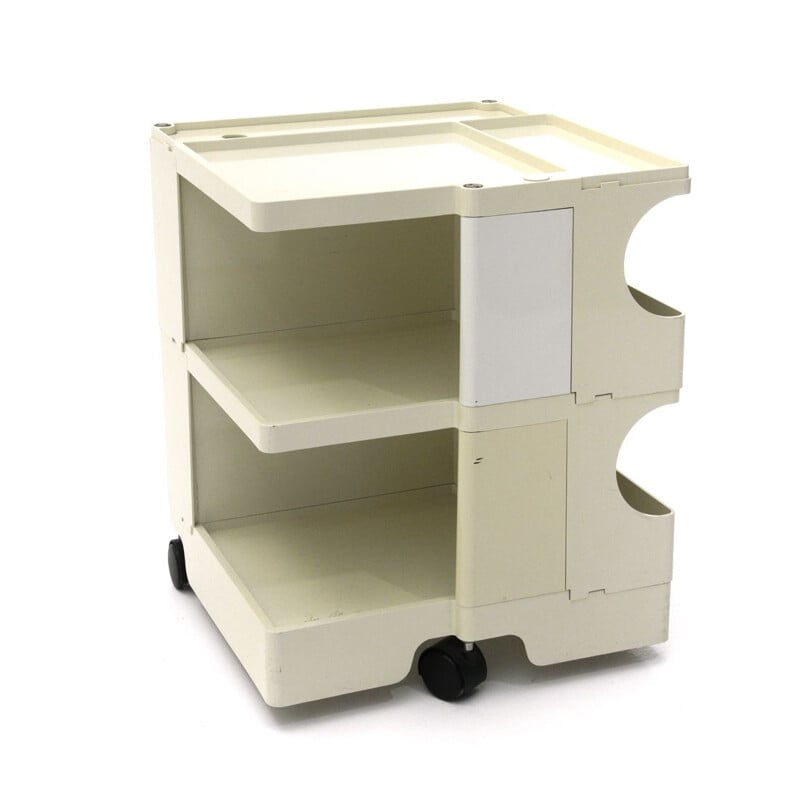 Vintage white boby cart by Joe Colombo for Bieffeplast