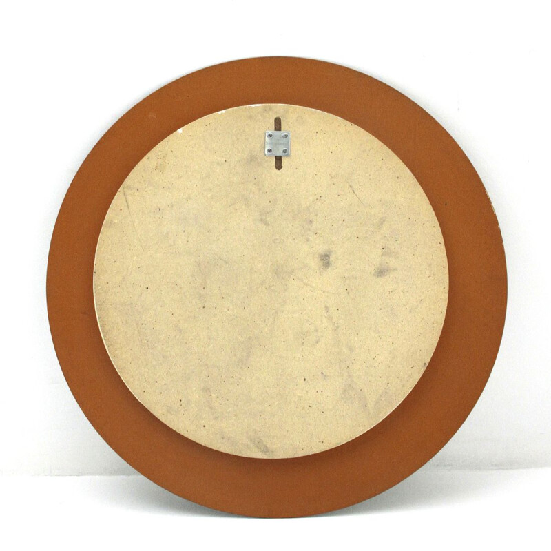 Vintage Italian round double overlay mirrors