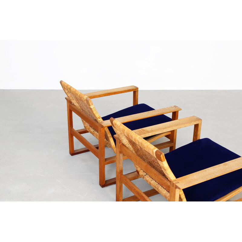 Set of 2 vintage lounge chairs by Borge Mogensen for Fredericia 