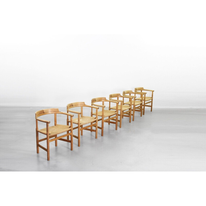 Six vintage Armchairs PP-62 by Hans J. Wegner for PP Møbler