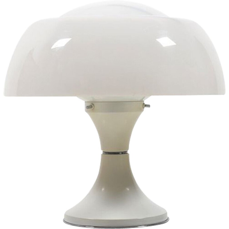 Lampe blanche vintage par Gaetano Sciolari pour Ecolight