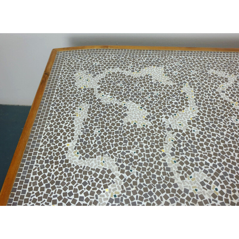 Vintage coffee table with surface tiled, Germany