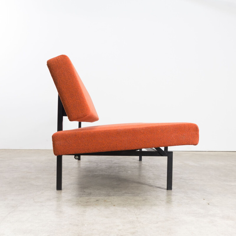 Vintage sofa orange, Gijs van der Sluis model 540