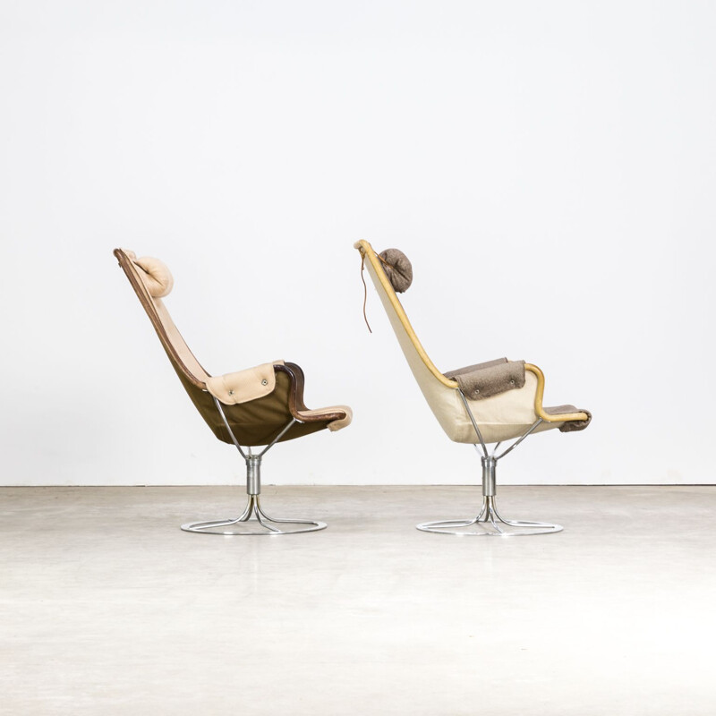 Pair of vintage armchairs by Bruno Mathsson "jetson" for Dux