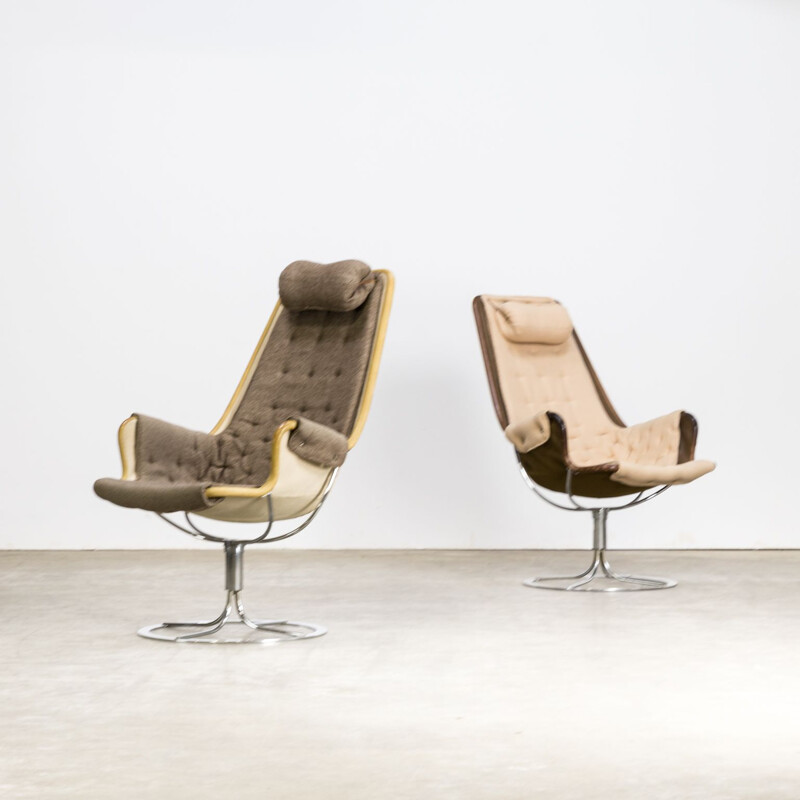 Pair of vintage armchairs by Bruno Mathsson "jetson" for Dux