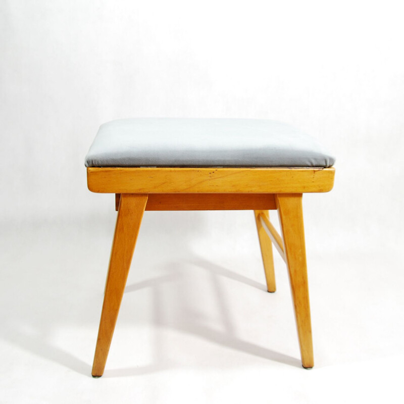 Tabouret vintage allemand avec rangement