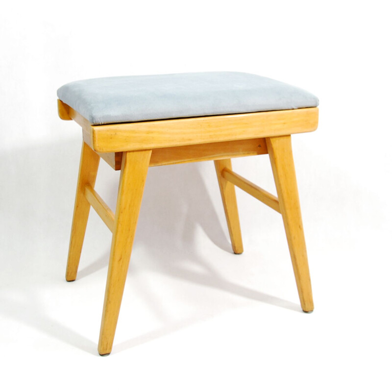 Tabouret vintage allemand avec rangement