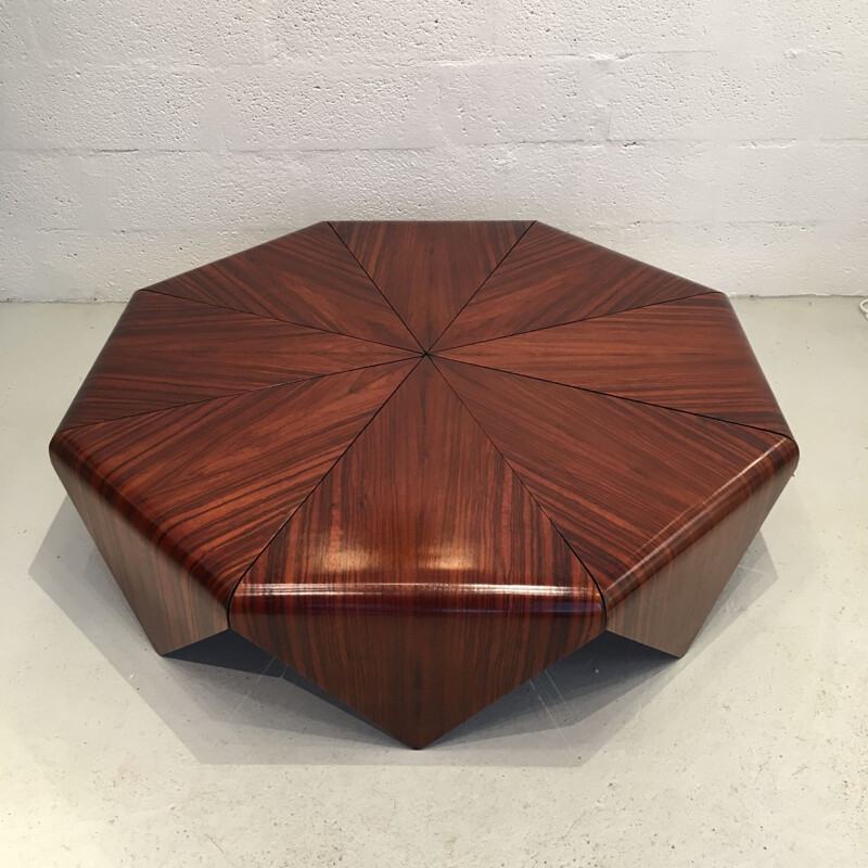 Vintage coffee table "Petalas", in Rio rosewood Jacaranda by Jorge Zalszupin 1960