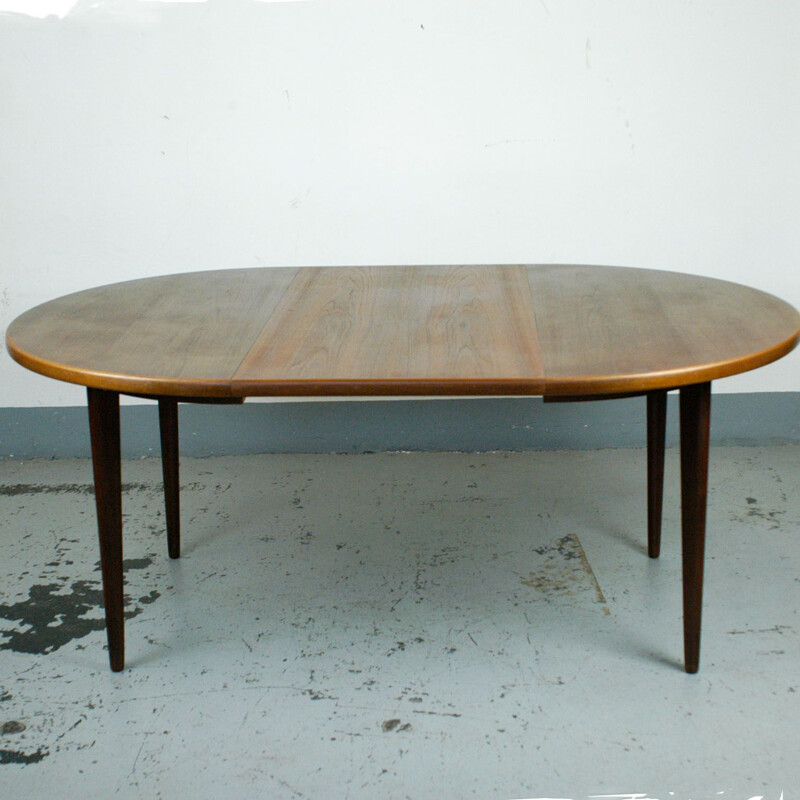 Vintage Scandinavian dining table in teak by Niels Koefoeds