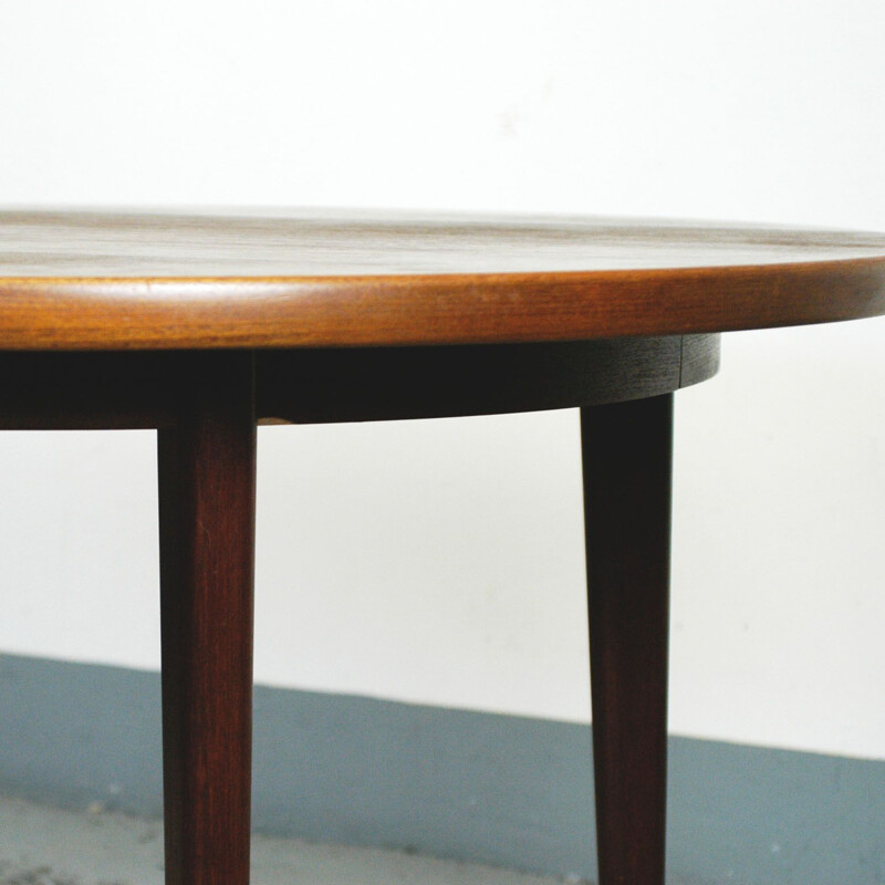 Vintage Scandinavian dining table in teak by Niels Koefoeds