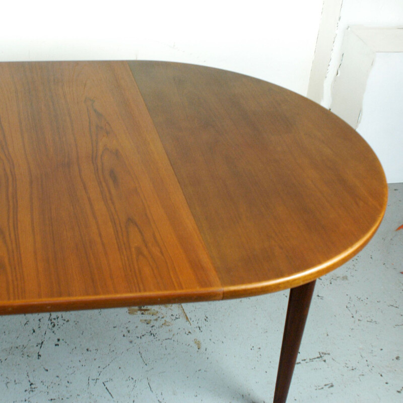 Vintage Scandinavian dining table in teak by Niels Koefoeds