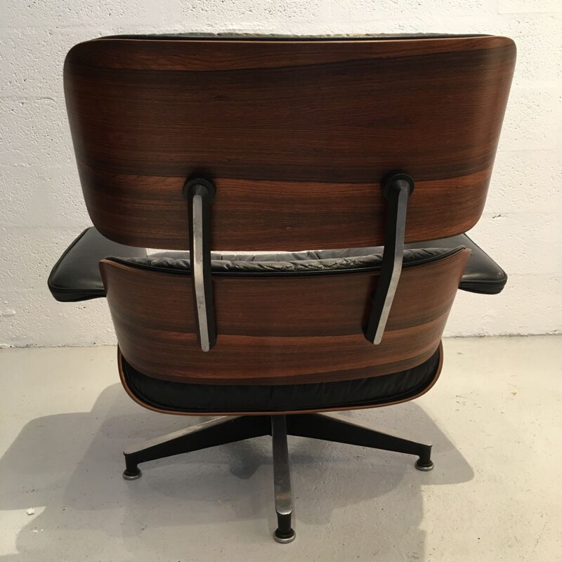 Vintage lounge chair with ottoman by Eames for Herman Miller 1975