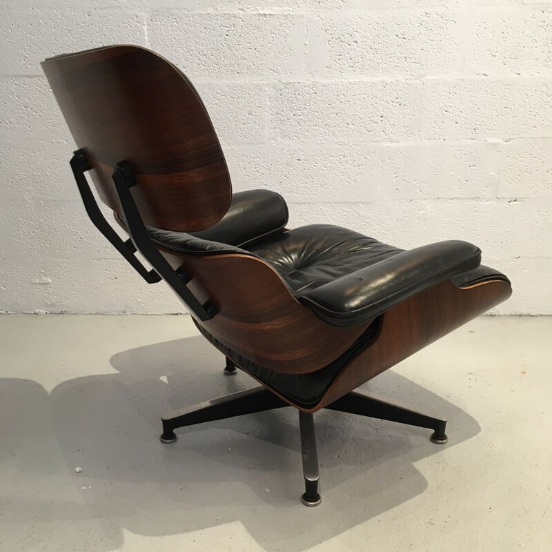 Vintage lounge chair with ottoman by Eames for Herman Miller 1975