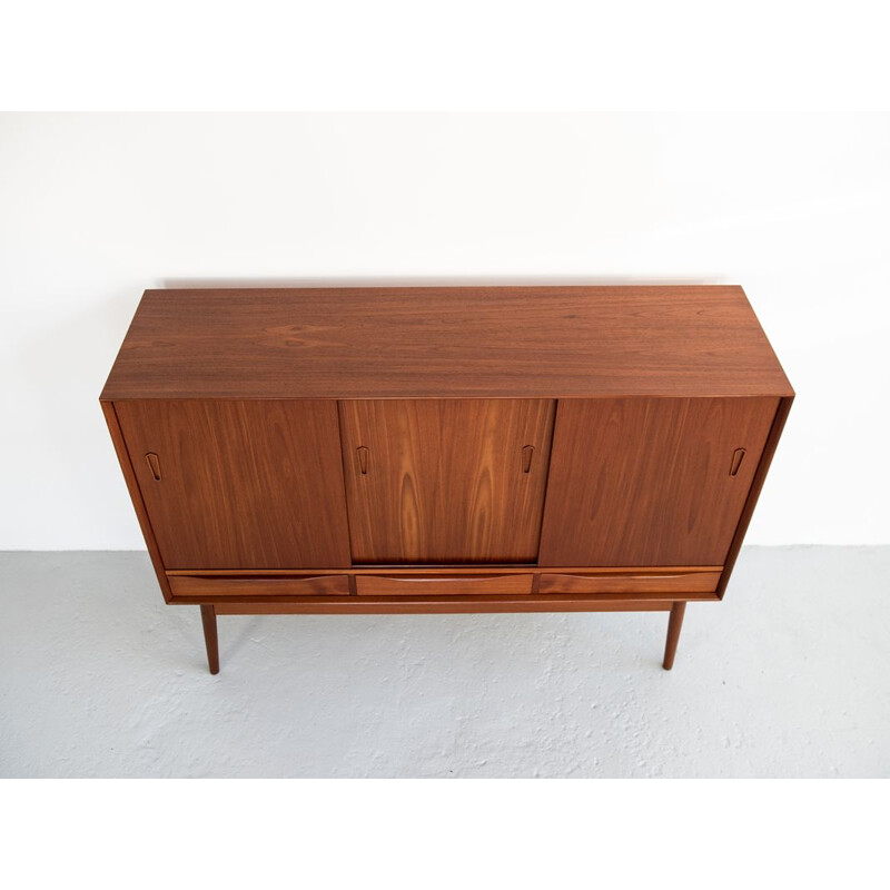 Vintage danish highboard in teak with bar inside