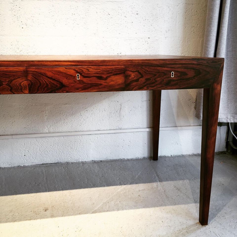 Vintage desk of Severin Hansen in rosewood edition Haslev circa 1960