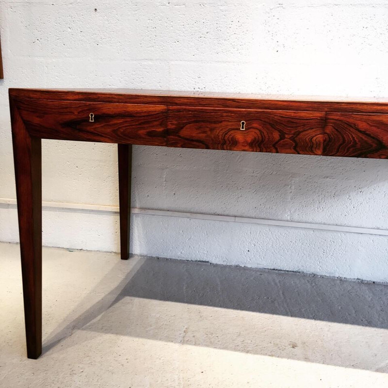 Vintage desk of Severin Hansen in rosewood edition Haslev circa 1960