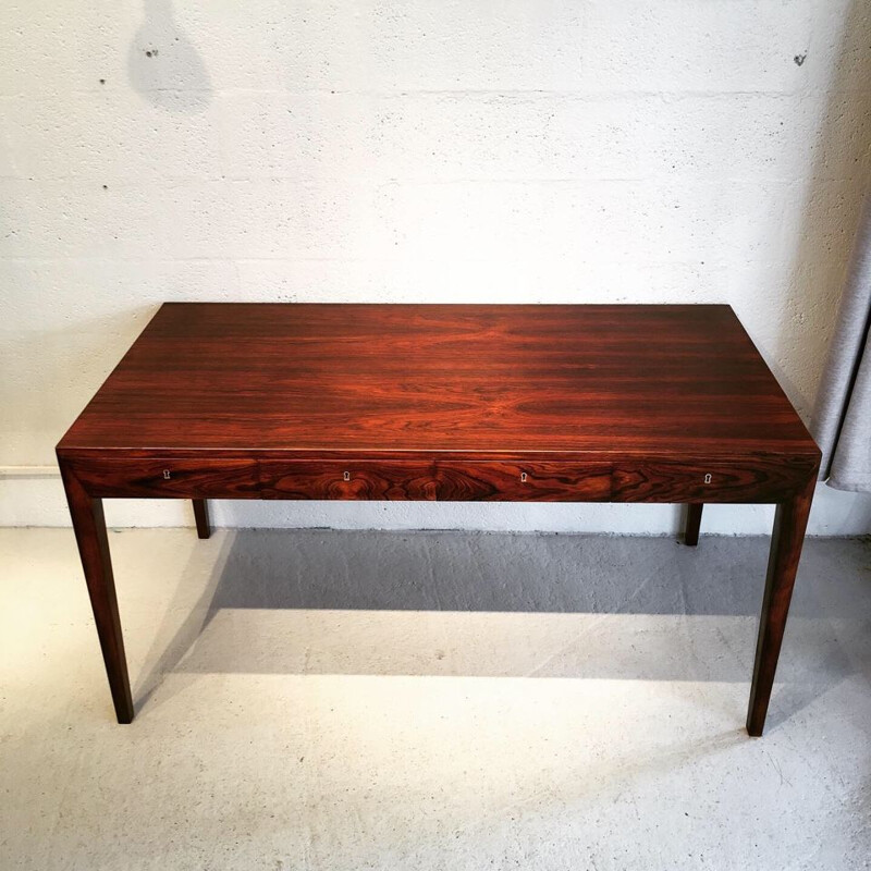 Vintage desk of Severin Hansen in rosewood edition Haslev circa 1960