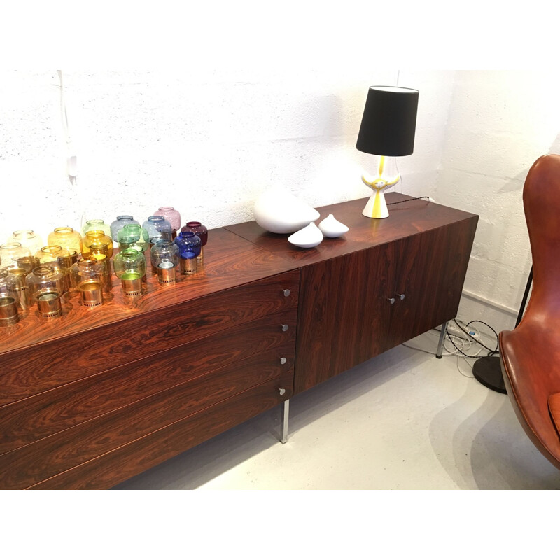 Vintage sideboard in rosewood by Poul Norreklit Sigurd Hansen edition circa 1960