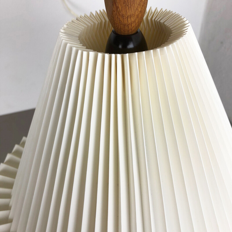 Vintage white scandinavian sconce for Le Klint in oakwood 1960