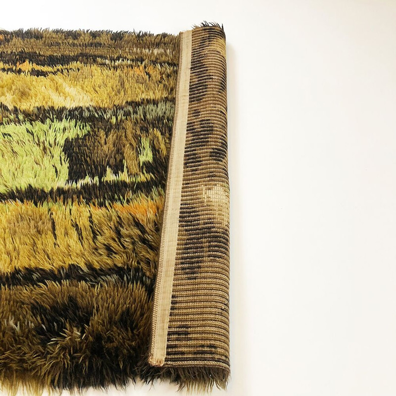 Skandinavischer Vintage Pop Art-Teppich aus Wolle und Baumwolle 1960