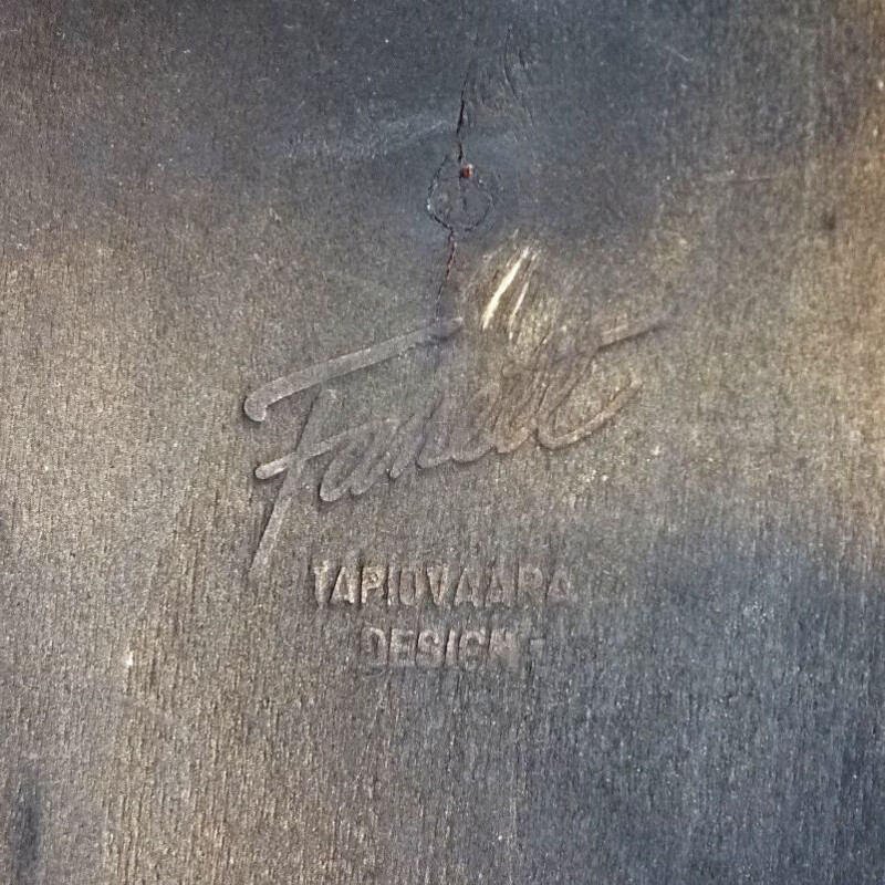 Vintage Fanett chair for Edsbyverken in black teak 1950